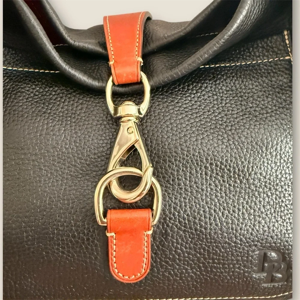 Dooney and Bourke Pebble Grain Leather Logo Lock Shoulder Bag - Picture 5 of 14